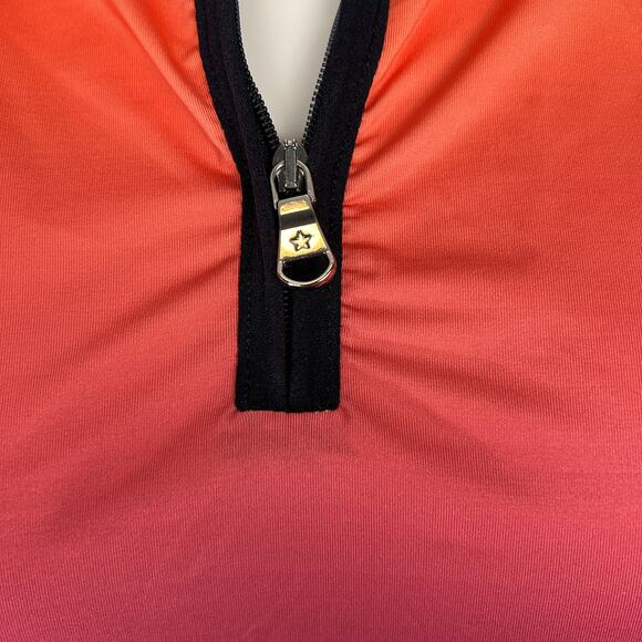 LOHLA SPORT "The Ombre" Sleeveless Gradient Zip Sport Top (Multi | Size M/L) - Picture 4 of 8